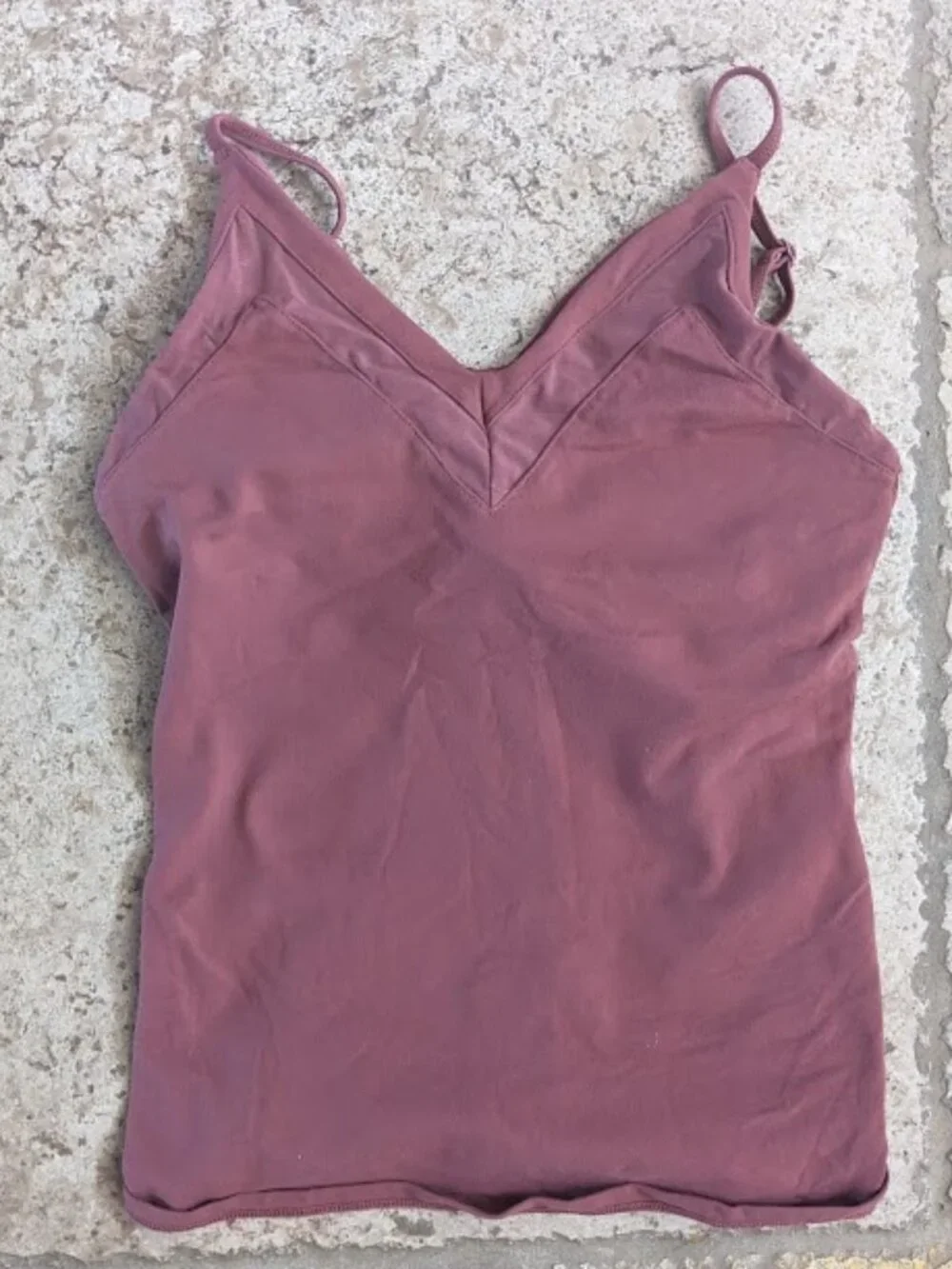 EUC Alo Yoga Ally Fitted Tank Top DUSTY ROSE MAUVE SIZE XS